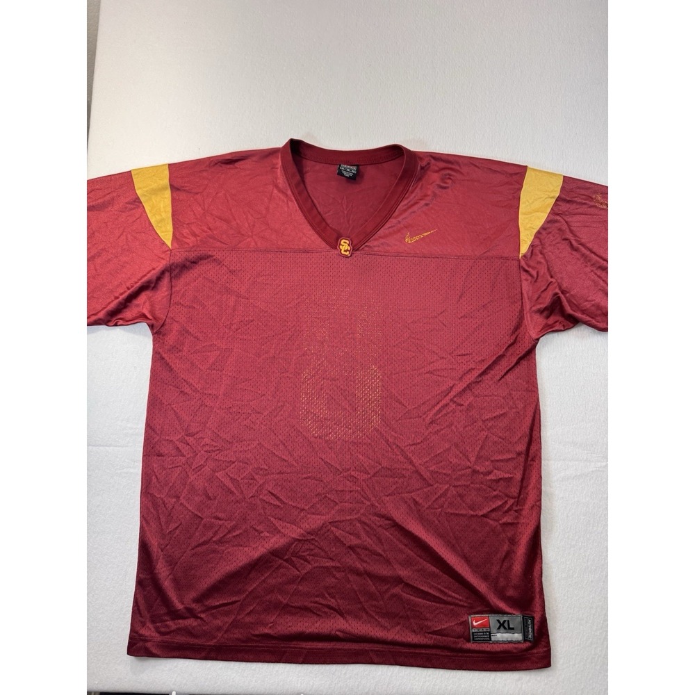USC Trojans Nike Team Jeresy #8 XL NCAA Football Vintage Y2K Authentic Heavy Use